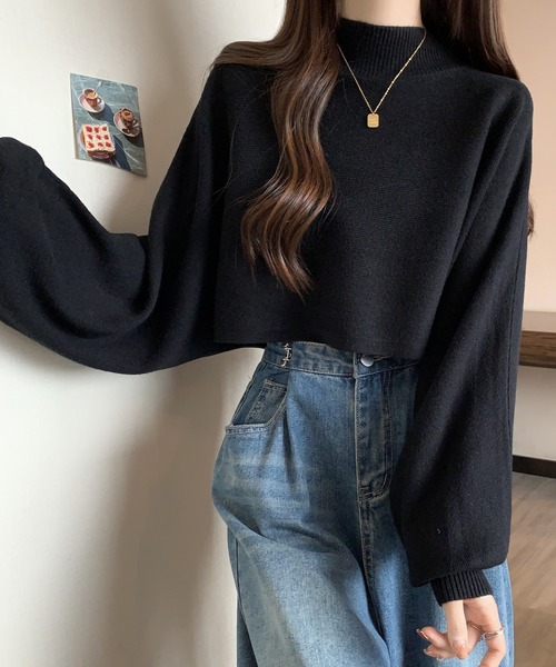 OTONA トップス レディース スモーキーピンク ニット リブ