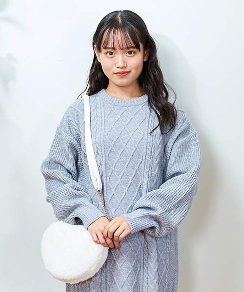 LOVETOXIC(ラブトキシック)の「【WEB・一部店舗限定】ハートファーショルダーBAG(バックパック/リュック・キッズ・ベージュ/オフホワイト・FREE)」の7枚目の写真