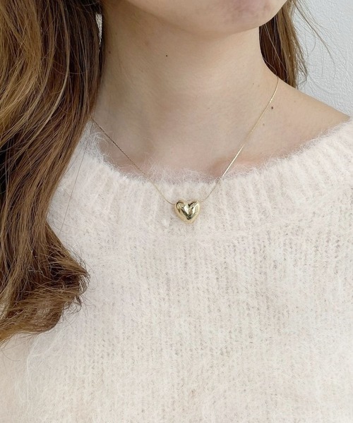 Heather(ヘザー)の「ハートモチーフネックレス 989758(ネックレス・レディース・シルバー/ゴールド・ONE SIZE)」の1枚目の写真