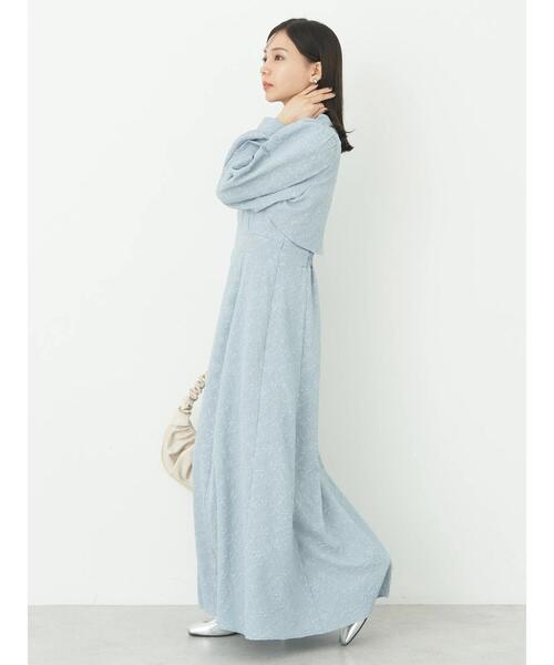 earth music&ecology（アースミュージックアンドエコロジー）の「SET2点ジャガードボレロ+ワンピース（ワンピース・レディース・グレイッシュブルー/その他8/ブラック・FREE）」の6枚目の写真