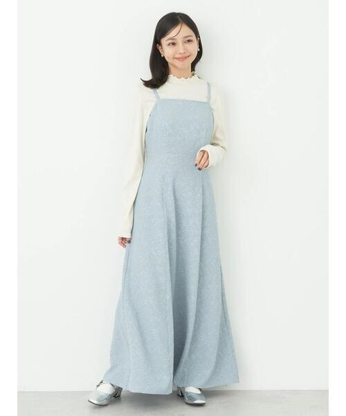 earth music&ecology（アースミュージックアンドエコロジー）の「SET2点ジャガードボレロ+ワンピース（ワンピース・レディース・グレイッシュブルー/その他8/ブラック・FREE）」の9枚目の写真