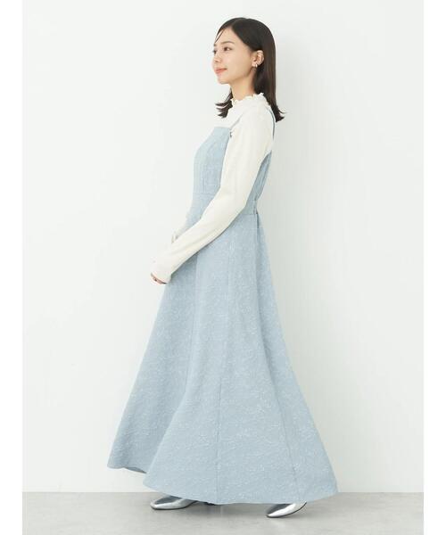 earth music&ecology（アースミュージックアンドエコロジー）の「SET2点ジャガードボレロ+ワンピース（ワンピース・レディース・グレイッシュブルー/その他8/ブラック・FREE）」の10枚目の写真