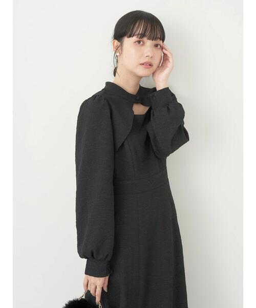 earth music&ecology（アースミュージックアンドエコロジー）の「SET2点ジャガードボレロ+ワンピース（ワンピース・レディース・グレイッシュブルー/その他8/ブラック・FREE）」の17枚目の写真