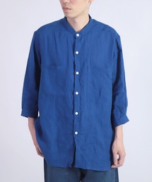 SPELLBOUND（スペルバウンド）の「[SPELLBOUND / スペルバウンド] フレンチリネンキャンバス 7分袖ワークシャツ（シャツ/ブラウス）」