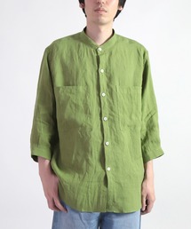 SPELLBOUND（スペルバウンド）の「[SPELLBOUND / スペルバウンド] フレンチリネンキャンバス 7分袖ワークシャツ（シャツ/ブラウス）」