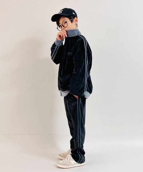 CIAOPANIC TYPY（チャオパニックティピー）の「【KIDS】サイドラインベロアトラックジャケット（ブルゾン・キッズ・グリーン/ブラック/ネイビー・L/XL/XXL/M/S）」の21枚目の写真