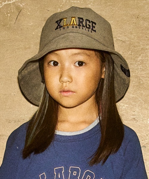 XLARGE KIDS（エクストララージキッズ）の「コールテンバケットハット（ハット・キッズ・ブラック/ベージュ/グレー・M(48-52cm)/L(52-56cm)）」の2枚目の写真
