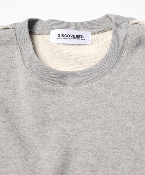 DISCOVERED（ディスカバード）の「CROCHET SLEEVE SWEAT（スウェット・メンズ・グレー/ブラック/ホワイト・3/1）」の15枚目の写真
