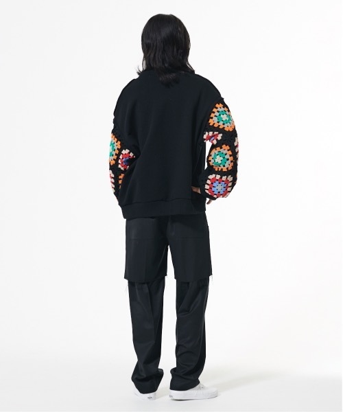 DISCOVERED（ディスカバード）の「CROCHET SLEEVE SWEAT（スウェット・メンズ・グレー/ブラック/ホワイト・3/1）」の21枚目の写真