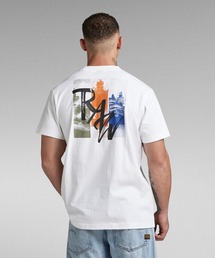 G-STAR | FLIGHT DECK BACK GRAPHIC LOOSE T-SHIRT/グラフィックロゴT/バックプリント(Tシャツ/カットソー)