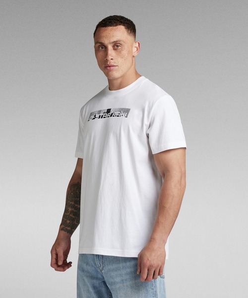G-STAR（ジースター）の「FLIGHT DECK BACK GRAPHIC LOOSE T-SHIRT/グラフィックロゴT/バックプリント（Tシャツ/カットソー・メンズ・ダークブラック/ホワイト/ブルー系その他・X-LARGE/SMALL/MEDIUM/LARGE/X-SMALL）」の13枚目の写真