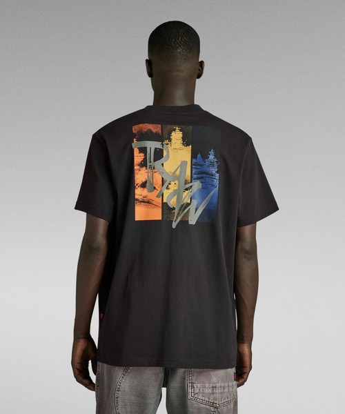 G-STAR（ジースター）の「FLIGHT DECK BACK GRAPHIC LOOSE T-SHIRT/グラフィックロゴT/バックプリント（Tシャツ/カットソー・メンズ・ダークブラック/ホワイト/ブルー系その他・X-LARGE/SMALL/MEDIUM/LARGE/X-SMALL）」の17枚目の写真