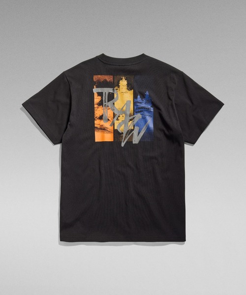 G-STAR（ジースター）の「FLIGHT DECK BACK GRAPHIC LOOSE T-SHIRT/グラフィックロゴT/バックプリント（Tシャツ/カットソー・メンズ・ダークブラック/ホワイト/ブルー系その他・X-LARGE/SMALL/MEDIUM/LARGE/X-SMALL）」の8枚目の写真