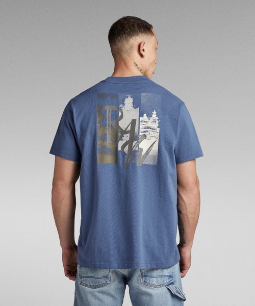 G-STAR（ジースター）の「FLIGHT DECK BACK GRAPHIC LOOSE T-SHIRT/グラフィックロゴT/バックプリント（Tシャツ/カットソー・メンズ・ダークブラック/ホワイト/ブルー系その他・X-LARGE/SMALL/MEDIUM/LARGE/X-SMALL）」の20枚目の写真