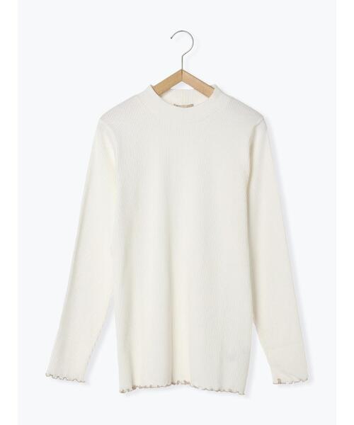 Samansa Mos2(サマンサ モスモス)の「テレコリブハイネックカットソー(Tシャツ/カットソー・レディース・グリーン/オフホワイト/ブラック/ブルー・F)」の13枚目の写真