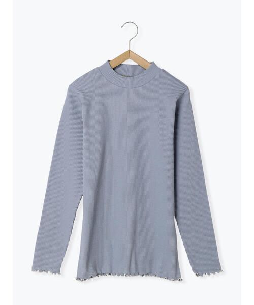 Samansa Mos2(サマンサ モスモス)の「テレコリブハイネックカットソー(Tシャツ/カットソー・レディース・グリーン/オフホワイト/ブラック/ブルー・F)」の15枚目の写真