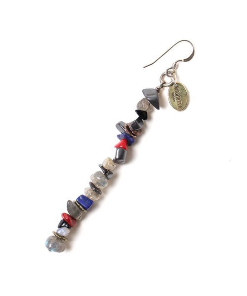 RADIO EVA(ラヂオエヴァ)の「RADIO EVA 884 Pebble & Metal Chip's Pierce (VIVIFY)(ピアス(片耳用)・レディース・ピンク/レッド/ネイビー/パープル/ホワイト・FREE)」の3枚目の写真