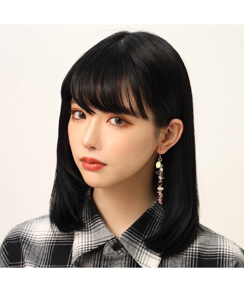 RADIO EVA(ラヂオエヴァ)の「RADIO EVA 884 Pebble & Metal Chip's Pierce (VIVIFY)(ピアス(片耳用)・レディース・ピンク/レッド/ネイビー/パープル/ホワイト・FREE)」の9枚目の写真