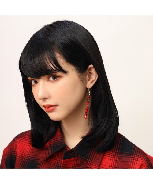 RADIO EVA(ラヂオエヴァ)の「RADIO EVA 884 Pebble & Metal Chip's Pierce (VIVIFY)(ピアス(片耳用)・レディース・ピンク/レッド/ネイビー/パープル/ホワイト・FREE)」の10枚目の写真