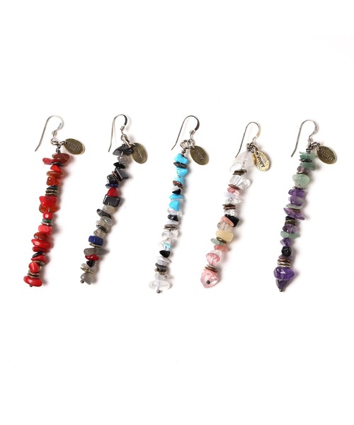 RADIO EVA(ラヂオエヴァ)の「RADIO EVA 884 Pebble & Metal Chip's Pierce (VIVIFY)(ピアス(片耳用)・レディース・ピンク/レッド/ネイビー/パープル/ホワイト・FREE)」の11枚目の写真