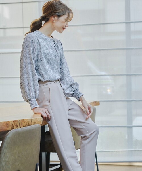 【洗える】2WAY花柄ブラウス（シャツ/ブラウス）｜Tiaclasse（ティアクラッセ）