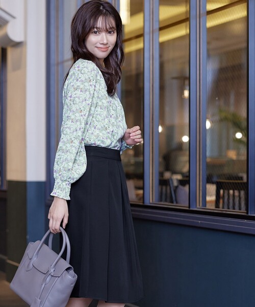 【洗える】2WAY花柄ブラウス（シャツ/ブラウス）｜Tiaclasse（ティアクラッセ）