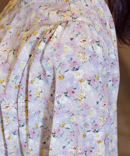 【洗える】2WAY花柄ブラウス（シャツ/ブラウス）｜Tiaclasse（ティアクラッセ）