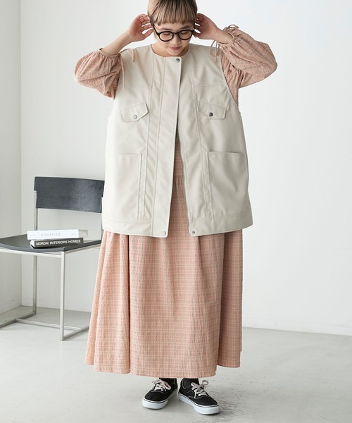 forksy.】ヴィンテージライクビッグベスト forksy.│MONO-MART