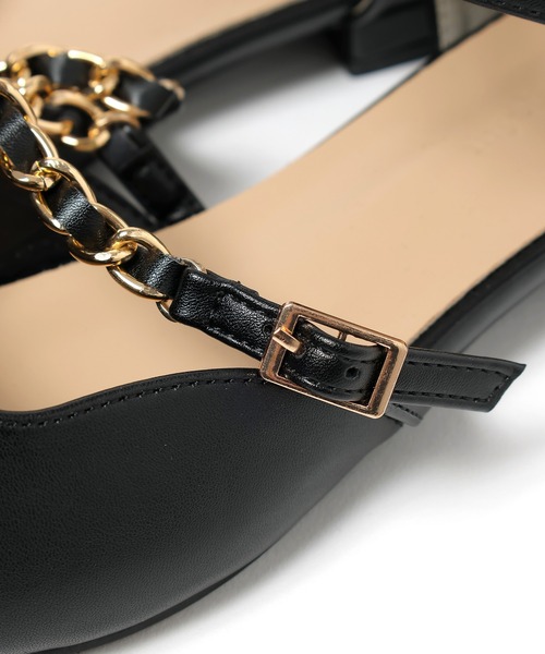 mysty woman（ミスティウーマン）の「チェーン付きパンプス 994071（パンプス・レディース・ブラック/アイボリー・MEDIUM/LARGE）」の9枚目の写真