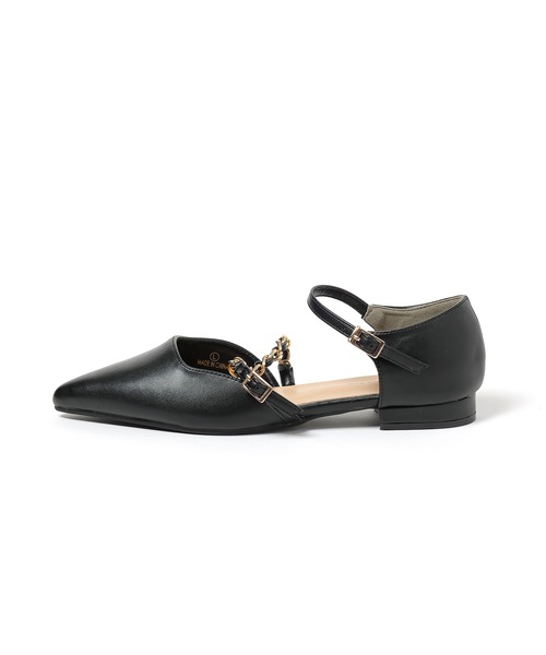 mysty woman（ミスティウーマン）の「チェーン付きパンプス 994071（パンプス・レディース・ブラック/アイボリー・MEDIUM/LARGE）」の5枚目の写真