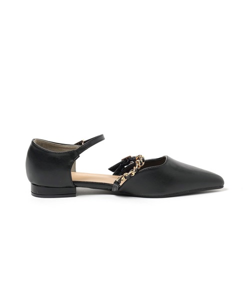 mysty woman（ミスティウーマン）の「チェーン付きパンプス 994071（パンプス・レディース・ブラック/アイボリー・MEDIUM/LARGE）」の6枚目の写真