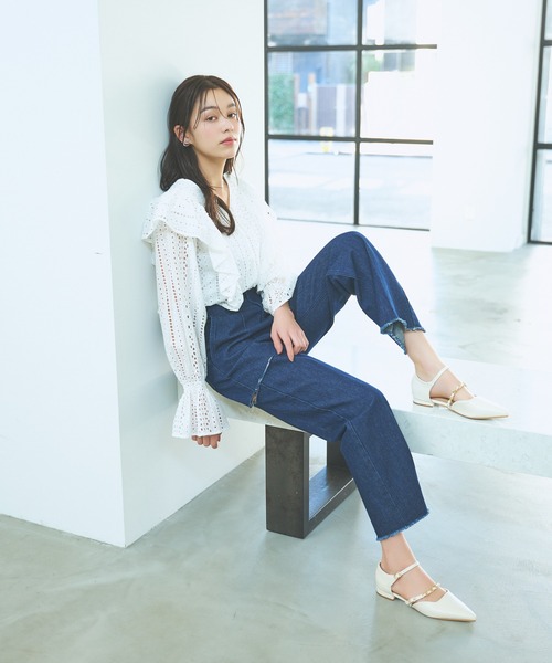 mysty woman（ミスティウーマン）の「チェーン付きパンプス 994071（パンプス・レディース・ブラック/アイボリー・MEDIUM/LARGE）」の17枚目の写真