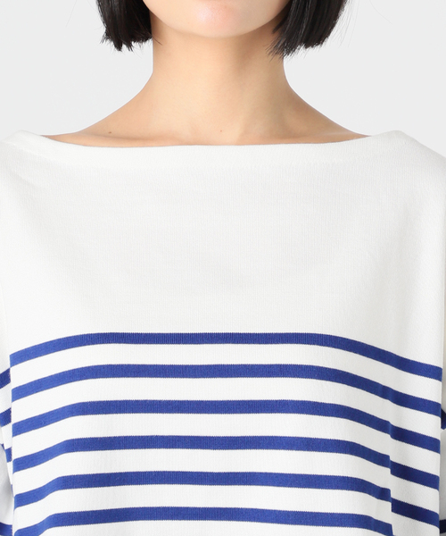 プラージュ Plage ボーダーバスクシャツ ボーダーニット 青×白 プラージュ Plage ボーダーバスクシャツ ボーダーニット 青×白