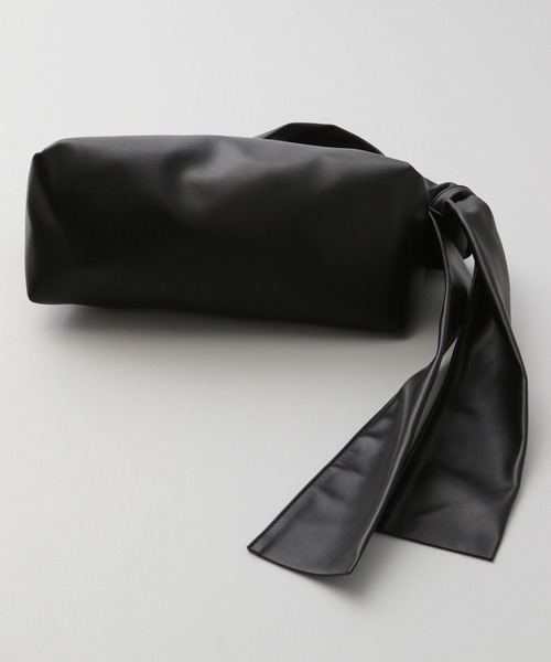 A part by（アパートバイ）の「ソフトリボンショルダーバッグ（ショルダーバッグ・レディース・ブラック/アイボリー・FREE）」の9枚目の写真