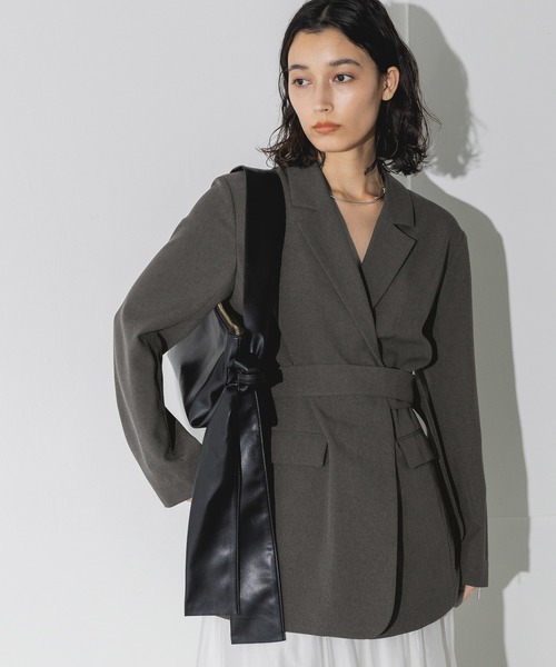 A part by（アパートバイ）の「ソフトリボンショルダーバッグ（ショルダーバッグ・レディース・ブラック/アイボリー・FREE）」の15枚目の写真