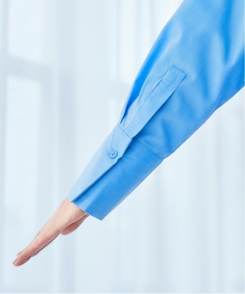 miclat（ミクラ）の「大きいサイズ　Iスリットボリュームシャツ　miclat（シャツ/ブラウス・レディース・ホワイト/ブルー・L/LL/3L/4L/5L）」の14枚目の写真