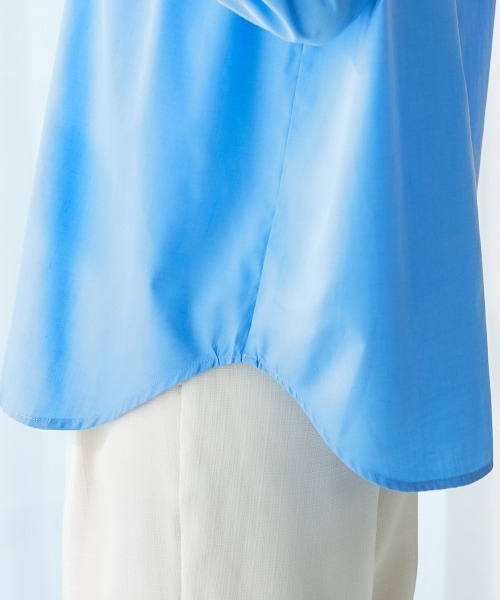 miclat（ミクラ）の「大きいサイズ　Iスリットボリュームシャツ　miclat（シャツ/ブラウス・レディース・ホワイト/ブルー・L/LL/3L/4L/5L）」の17枚目の写真