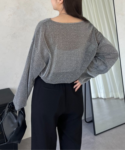 prose verse（プロズヴェール）の「ラメシアートップス（Tシャツ/カットソー・レディース・ピンク/シルバー/ブラック・MEDIUM）」の8枚目の写真