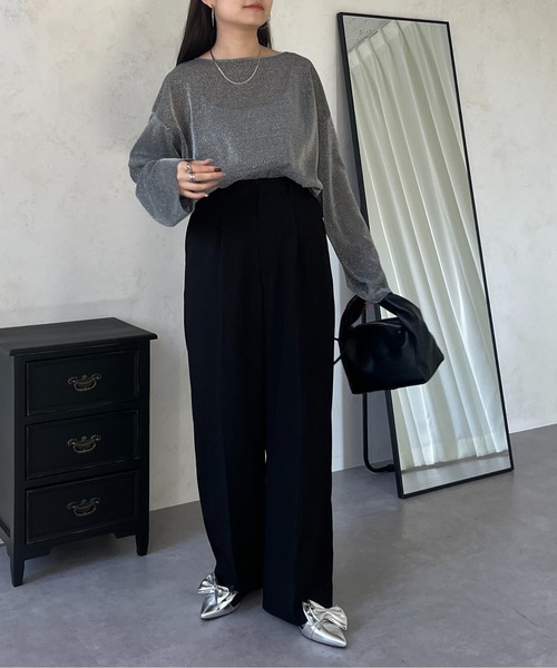 prose verse（プロズヴェール）の「ラメシアートップス（Tシャツ/カットソー・レディース・ピンク/シルバー/ブラック・MEDIUM）」の9枚目の写真