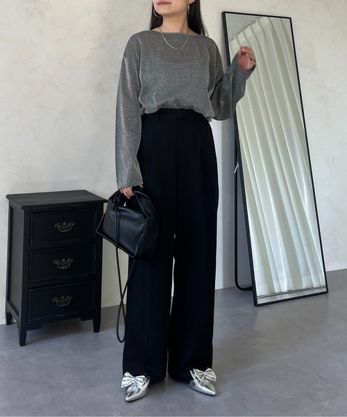 prose verse（プロズヴェール）の「ラメシアートップス（Tシャツ/カットソー・レディース・ピンク/シルバー/ブラック・MEDIUM）」の10枚目の写真