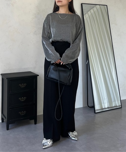 prose verse（プロズヴェール）の「ラメシアートップス（Tシャツ/カットソー・レディース・ピンク/シルバー/ブラック・MEDIUM）」の11枚目の写真