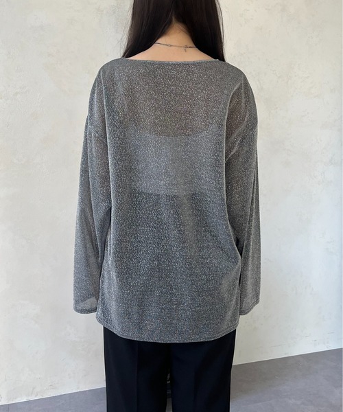 prose verse（プロズヴェール）の「ラメシアートップス（Tシャツ/カットソー・レディース・ピンク/シルバー/ブラック・MEDIUM）」の14枚目の写真