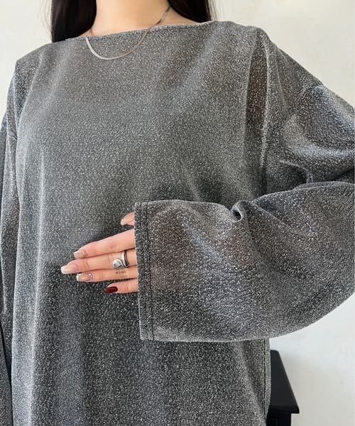 prose verse（プロズヴェール）の「ラメシアートップス（Tシャツ/カットソー・レディース・ピンク/シルバー/ブラック・MEDIUM）」の16枚目の写真