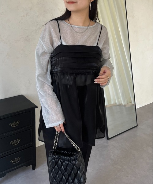 prose verse（プロズヴェール）の「ラメシアートップス（Tシャツ/カットソー・レディース・ピンク/シルバー/ブラック・MEDIUM）」の19枚目の写真