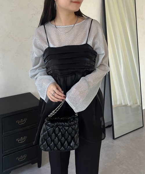 prose verse（プロズヴェール）の「ラメシアートップス（Tシャツ/カットソー・レディース・ピンク/シルバー/ブラック・MEDIUM）」の21枚目の写真