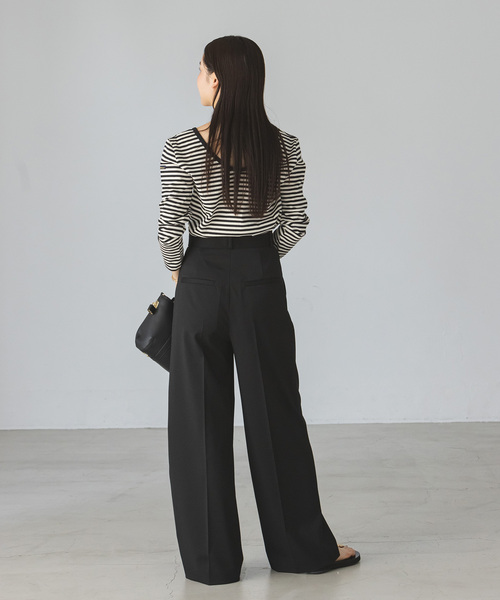 Le Minor（ルミノア）の「【Le minor】別注Uネックプルオーバー（Tシャツ/カットソー・レディース・ブラック/パープル・FREE）」の6枚目の写真