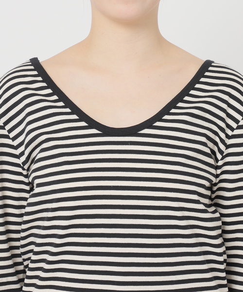 Le Minor（ルミノア）の「【Le minor】別注Uネックプルオーバー（Tシャツ/カットソー・レディース・ブラック/パープル・FREE）」の15枚目の写真