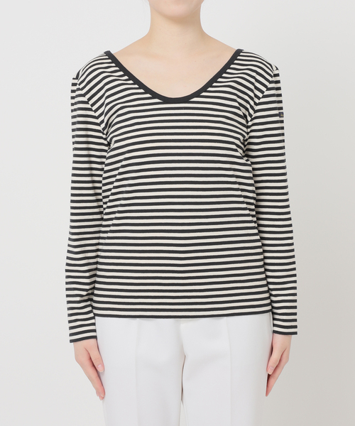 Le Minor（ルミノア）の「【Le minor】別注Uネックプルオーバー（Tシャツ/カットソー・レディース・ブラック/パープル・FREE）」の21枚目の写真