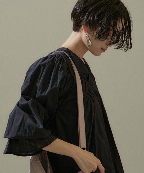 サロン アダムエロペ　 ハンドウィーブ2WAYワンピース　ロング WEB限定】ハンドウィーブ2WAYワンピース/24SS【洗える