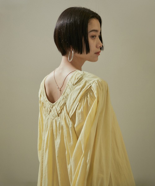 SALON adam et rope'（サロン アダム エ ロペ）の「【WEB限定】ハンドウィーブ2WAYワンピース/24SS【洗える】（ワンピース・レディース・オフホワイト/ブラック/ピンク/イエロー・FREE）」の19枚目の写真